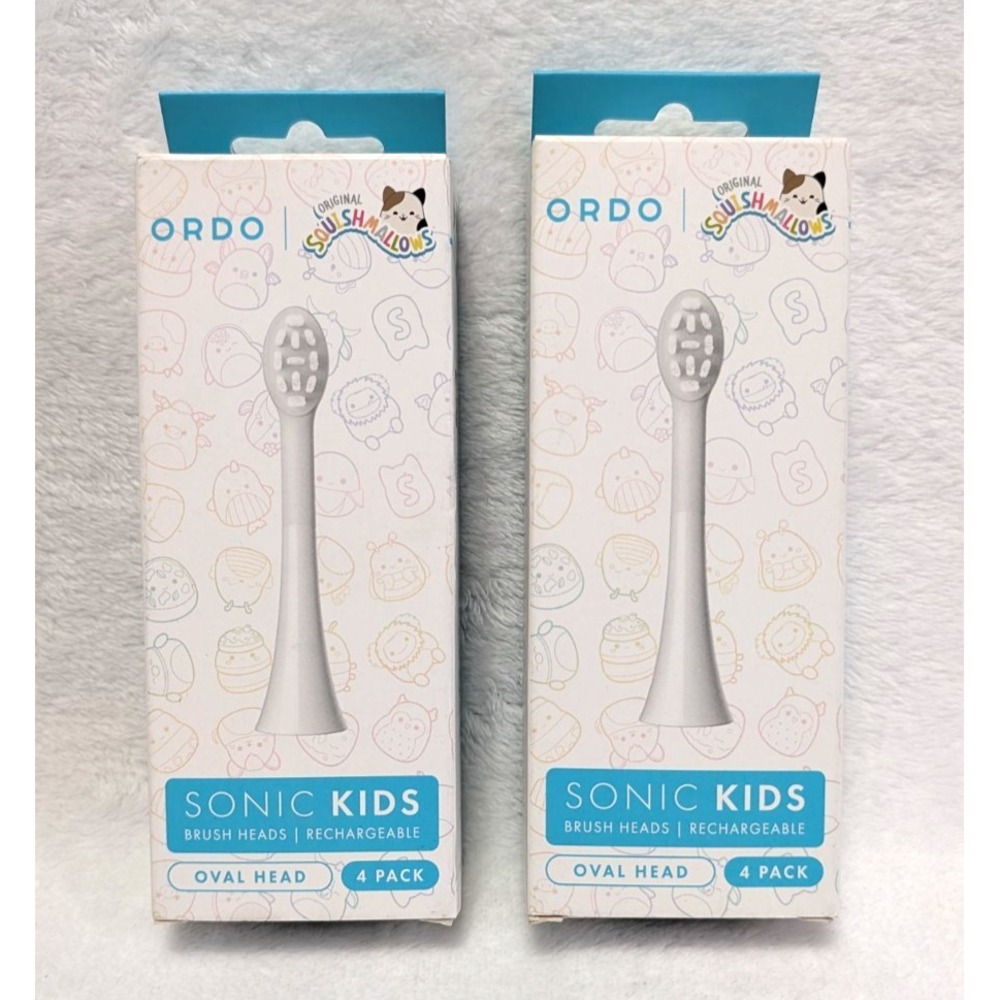 2 Ordo Kids Rechargeable Replacement Brush Heads 8 TOTAL!